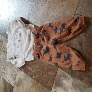 Carter's 12M baby boys fleece woodland set sweatshirt sweater pants sweatpants